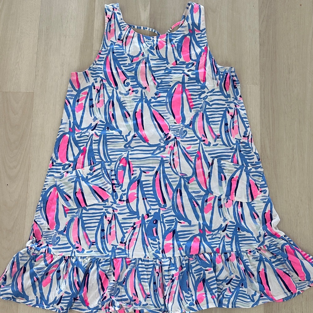 Lilly Pulitzer Kristen Flounce Dress in Pop Up Red Right Return